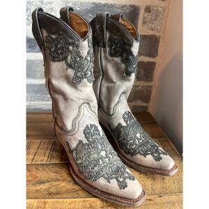 Corral Boots Women's Western Style Embroidered Leather Cowboy Boots Size 6M